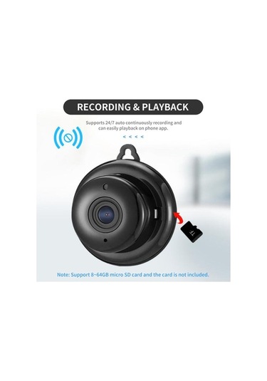 Novahub V380 Wifi Ev Güvenlik Kamerası: 1080p, Gece Görüş, Kanca Tasarımı, Mikro Sd Kayıt, Manuel Odak