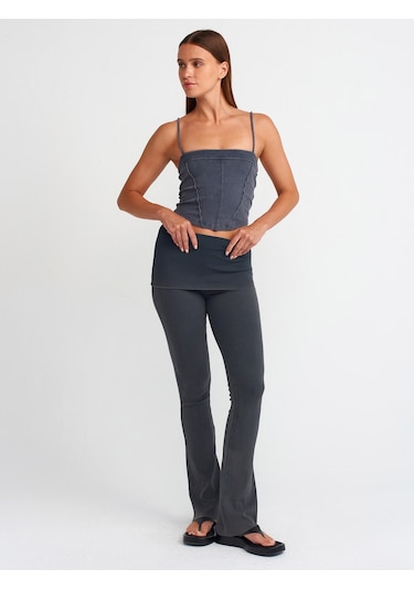 Dilvin Crop Top 101a20794 Antrasit