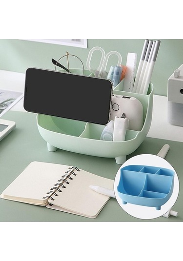 Pazly Suntek Ev Okul Kırtasiye 6 Izgaralı Masaüstü Organizer Açık Mavi Açık Mavi