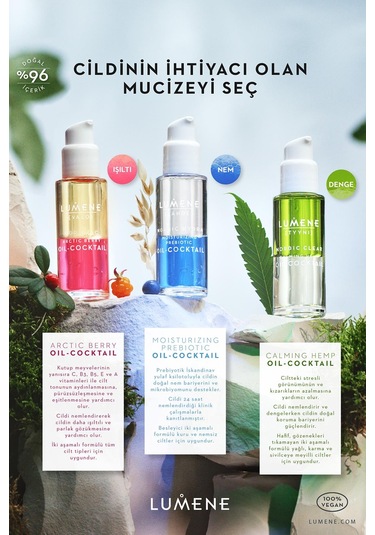 Lumene Moisturizing Prebiotic Oil-Coctail-Prebiyotik Nem Kokteyli 30 ML