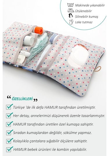 Hamur Space Bebek Bakım Çantası Organizer Çok Renkli