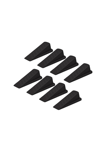 Geeroyoo "8 Adet Kaymaz Kapı Takozu - Pvc Malzeme, Her Zeminde Mükemmel Tutuş, 13x3.2cm Siyah Kapı Durdurucu"