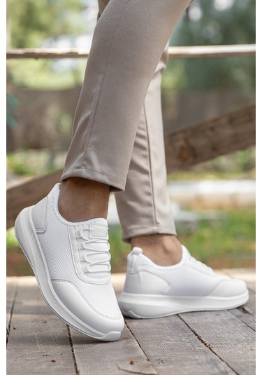 D0126 Günlük Ortopedik Erkek Sneaker Spor Ayakkabı Beyaz