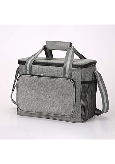 Öğle Yemeği Çantası Kadınlar, Oxford Kumaş, Gris, 5 Bölme, Termal Yalıtılmış, Katlanabilir, Piknik Sırt Çantaları gri Gri
