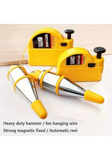 Elmpaly 1 Adet Manyetik Çekül 3 Metre İpliği İle Mimarlar İnşaat Ustaları İçin