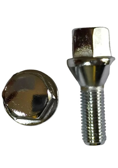 Bijon M12x1.5 Kafa Aa 17mm Dişboyu 28mm Krom Kaplama, Takım 20ad