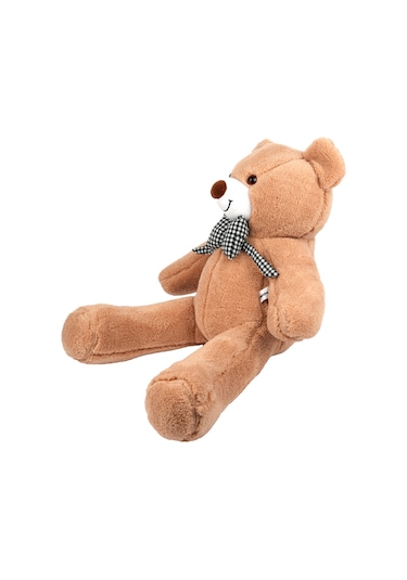 80 Cm Büyük Boy Yumuşak Papyonlu Oyuncak Ayıcık Krem