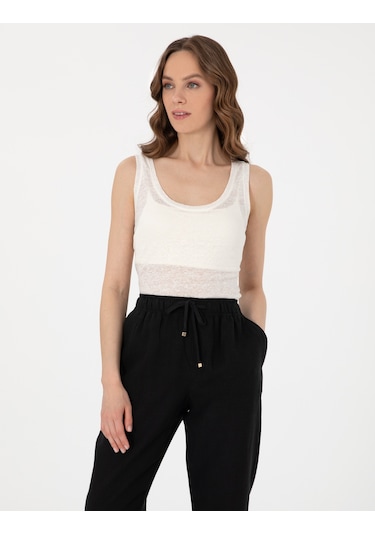 Pierre Cardin Kadın Ekru Bluz Örme 50306235-vr019