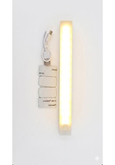 Hareket Sensörlü Şarjlı Led Dolap Işığı - Sıcak Sarı Işık-20 Cm Sıcak Işık