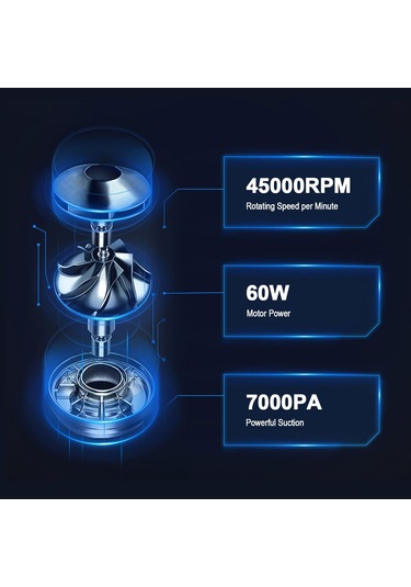 Guoqıang El Süpürgesi, Akülü 7000 Pa, Araç Süpürgesi, Kablosuz