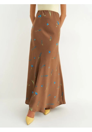 İpek Uzun Yazlık Etek 443840684 Bej