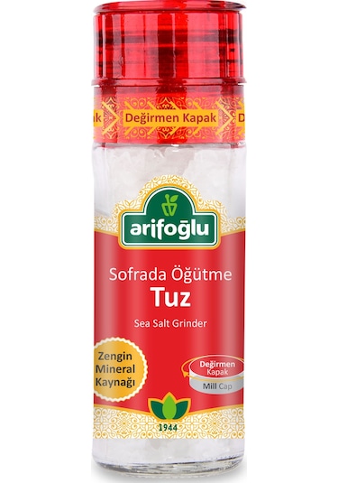 Arifoğlu Sofrada Öğütme Tuzu Değirmenli 125 G