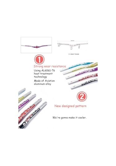 Suntek Alüminyum Yokuş Aşağı Dağ Bisikleti Gidon Siyah-780mm Siyah