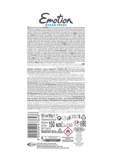 Emotion Ocean Fresh Kadın Sprey Deodorant 3 x 150 ML