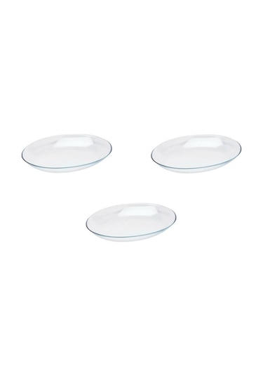 Paşabahçe Invitation Mini Oval Kayık Tabak 3 Lü 10356 Şeffaf