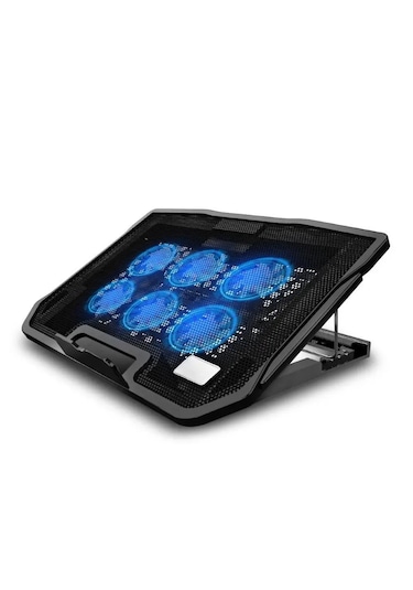 Çift Usb Li 6 Fanlı Sessiz Laptop Soğutucu Standı 15.6 İnç