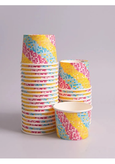 Laren Kıvamlı Kremalı Çorbalar, Yemekler Ve Lezzetler İçin Kapaklı Kağıt Tek Kullanımlık Kase 330ml 90'lı 372753676