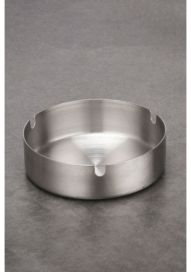 Çelik 10 Cm Gri Yuvarlak Kül Tablası Küllük Cin545