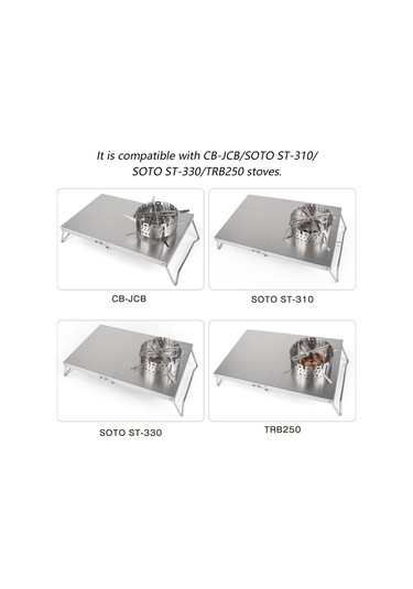 Padalink Soto St310 Paslanmaz Çelik Rüzgarlık - Kamp Ocağı İçin Taşınabilir Koruma Kılıfı Gümüş