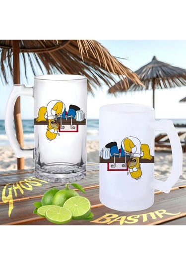 Baba Simpson Buzlu Ya Da Buzsuz Bira Bardağı 079