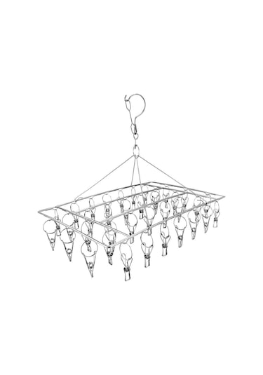 Çorap Kurutma Askısı, Çorap, İç Çamaşırı, Giysi Ve Havlular İçin 36 Rüzgar Geçirmez Paslanmaz Çelik Çamaşır Mandalı Askılı Çamaşır Kurutma Makinesi Diğer