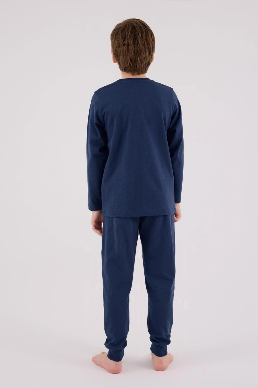 U.s. Polo Assn. Erkek Çocuk Uzun Kol Pijama Takım Koyu İndigo-1815 İndigo