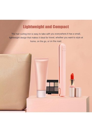 Mavi Taşınabilir Küçük Saç Maşası 2-ın-1 Çift Amaçlı Saç Düzleştirici Ev Yurt İçin Usb Fiş Bigudi