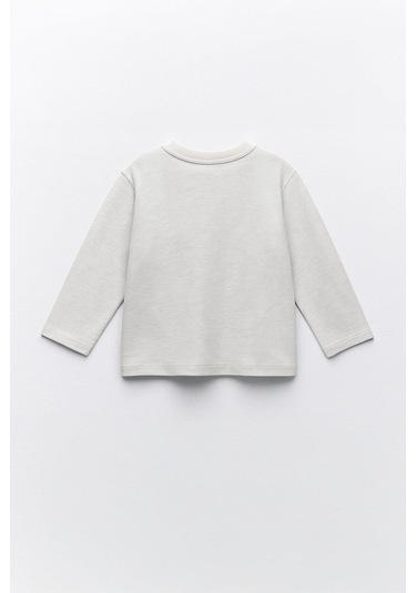 Erkek Çocuk %100 Pamuk Baskılı Uzun Kollu Tişört - Taş 3-4 Yaş 8-9 Yaş Taş Rengi