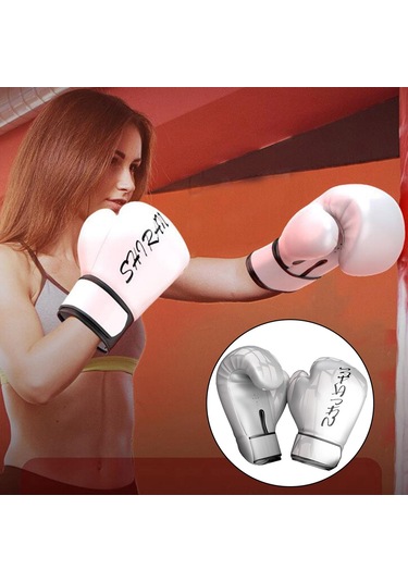 Suntek Boks Antrenman Eldiveni Müsabaka Muay Thai 8oz Beyaz 8oz Beyaz