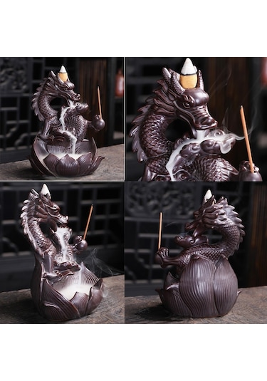 Ejderha Tasarımlı Geri Akışlı Tütsülük