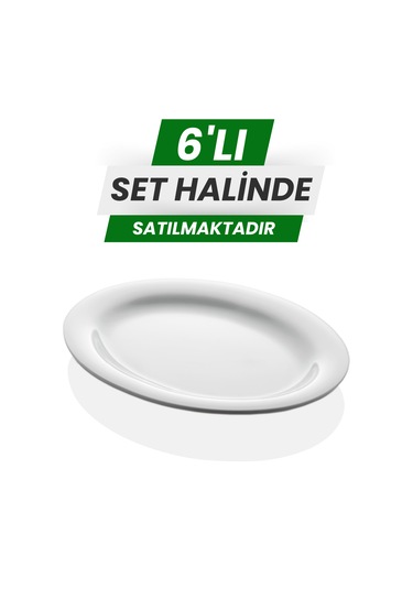 Alezy 628 Göreme Melamin Termostar Arya Kayık Tabak 28 Cm Beyaz