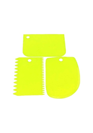 Yeşil Hamur Kazıyıcı Buzlanma Fondan Kek Dekorasyon Düz Pürüzsüz Pürüzlü Kenar Spatula Pişirme Pasta Araçları