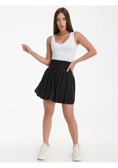 Irma N Mini Tenis Etek 76805894 Siyah Mat