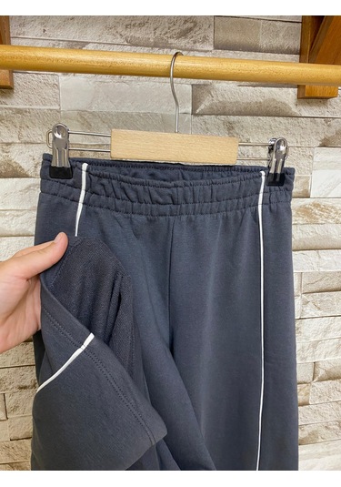 Defacto Wide Leg Beli Lastikli Kız Çocuk Eşofman Altı Füme AY-D9250A8/AR104