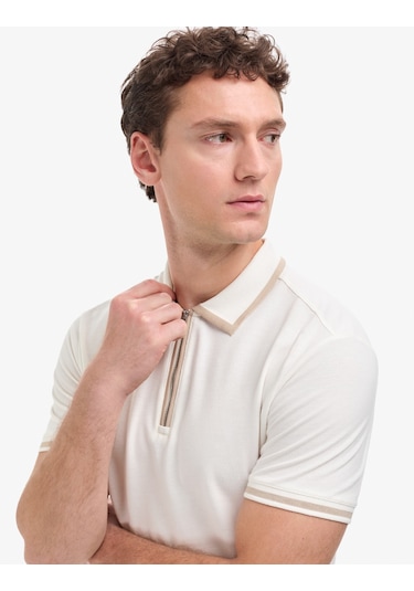 Pierre Cardin Erkek Ekru Tişört 50321201-vr019