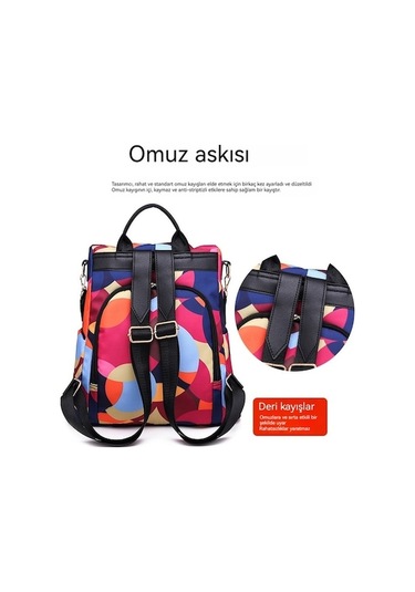 Dancemonkey Yeni Kadın Sokak Modasıbasılısırttanası-zengin Renkli, Pratik Tasarım Mavi