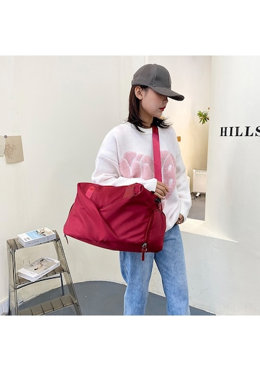 Dofolink Siyah Üniversal Kuru-ıslak Ayrılmış Seyahat Çantası - Spor, Yoga, Fitness İçin Ayırtılmış Ayakkabı Bölümü Ve Dayanıklı Kumaş Çok Renkli