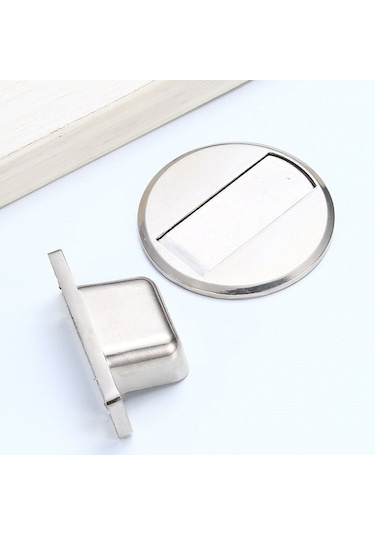 Çinko Alaşımlı Deliksiz Emiş Sessiz Güçlü Manyetik Kapı Stoper Fırçalanmış Çelik