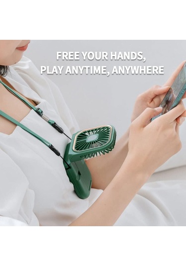 Mini Soğutma Fanı Katlanabilir Boyun Asma Fanı Usb Ayarlanabilir Telefon Tutucu 3 Dişli Yaz Soğutma Fanı Pembe