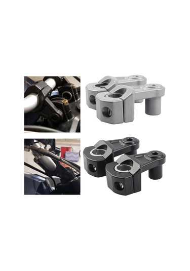 Suntek Motosiklet Gidonu Yükseltici Uzantıları Motosiklet Siyahı Için Montaj Adaptörü Kiti