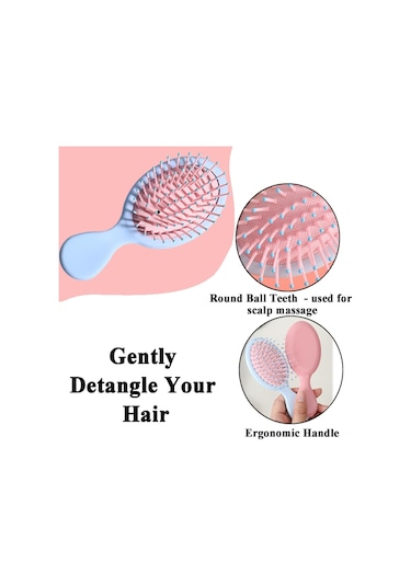 Dofolink 12 Adet Mini Yastık Saç Tarakları, Seyahat Ve Ev Kullanıma Uygun, Çocuk Ve Erkek/kadın İçin Rahat Tutuş, Scalp Masaj Ve Saç Çabuk Çözme, 6 Renk Seçeneği Diğer