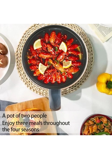 Honeybeeshop Inypanda Mini Elektrikli Pisirici Beyaz 2 İn 1 Cift Ates Gucu Yapismaz Kapasite Kucuk Mutfak Ve Kamp Icin Kompakt Tasarim Beyaz