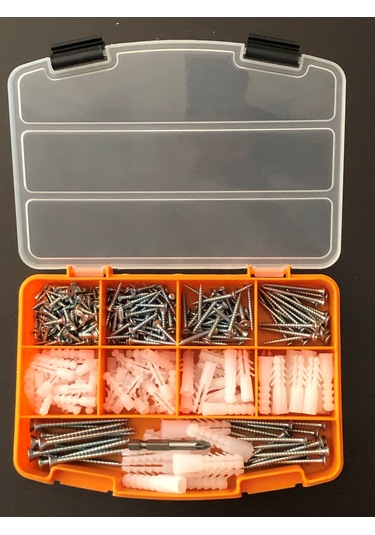 292 Parça 12 Çeşit Vida Seti, Dübelli Sunta Vidası,takım Çantalı