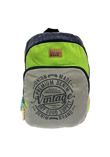 Kaliteli Vintage Disayn Sırt Gezi Çantası New Patchwork 5017 Gri