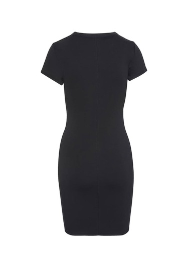 Kadın Ss Ctn Contour 1x1 Rıb Ss Mini Elbise Siyah Black