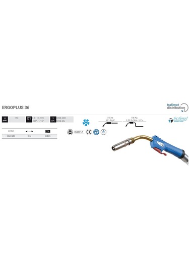 Trafimet Ergoplus 36 / 3mt Gazaltı Kaynak Torch