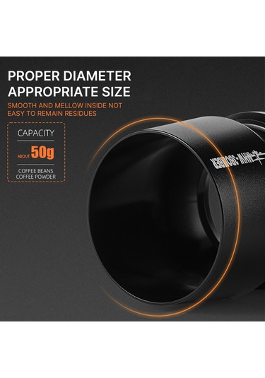 Teltree Mhw-3bomber 304 Paslanmaz Çelik Kahve Tozu Toplayıcı, 51-54mm Portafiltre Uyumlu, Sökülebilir Kahve Değirmeni Aksesuarı, 3 Parça Set Siyah