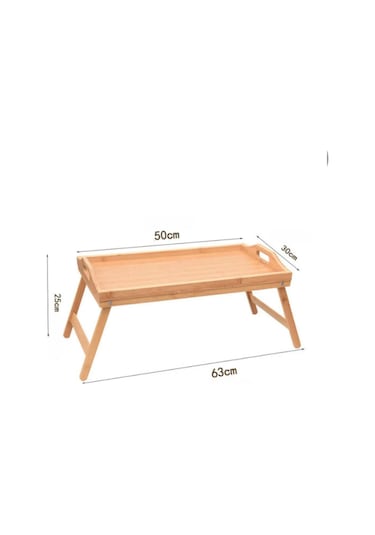 Perotti Katlanır Ayaklı Bambu Yatak Keyif Tepsisi 50cm 30cm , Portatif Tepsi