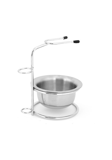 Moveevo Erkekler İçin 3'lü Metal Tıraş Seti: Askılık, Sabunluk & Sakal Takımı