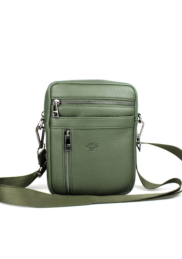 Erkek Askılı Postacı Çanta Omuz Çantası Haki